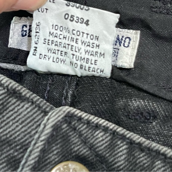 Vintage Guess Washed Black Exposed Button Fly High Rise Jeans - Picture 8 of 14